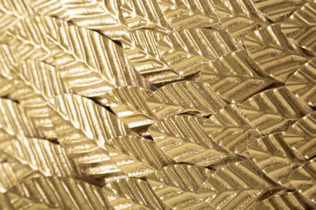 Set 2 decoratiuni de perete Ali, Fier, Auriu, 100x37.5x3 cm [3]