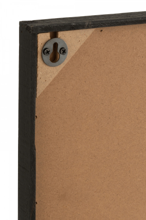 Set 2 decoratiuni de perete Faces, Lemn, Bej/Negru, 25x2.5x31 cm [2]