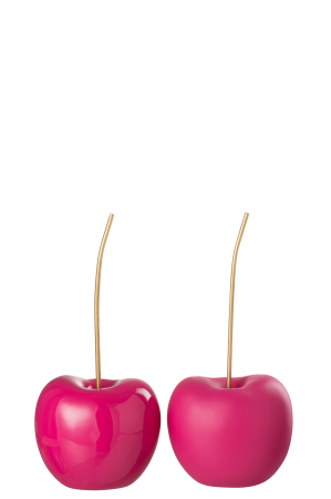 Accesorii - Set 2 decoratiuni, Material sintetic, Roz, 20x17.5x46