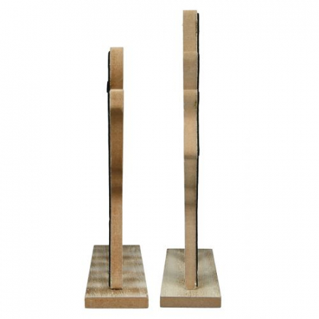 Set 2 decoratiuni Raindeer Rio, MDF, Negru/Maro, 5x20x20 cm [2]