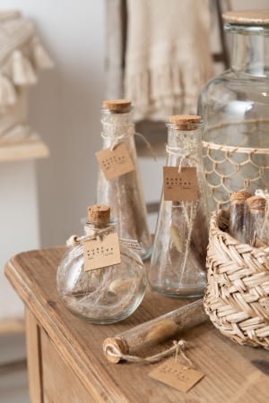 Set 2 decoratiuni, Sticla, Natural, 2x2x12.5 [1]