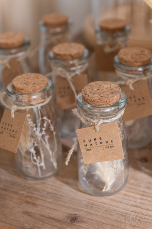 SALE % - Set 2 decoratiuni, Sticla, Natural, 5x5x10