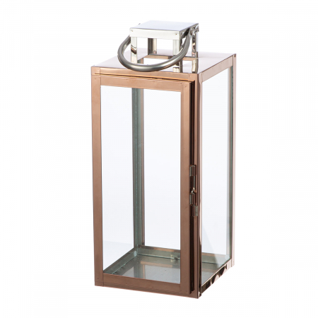 Set 2, Felinar, Galano, Sticlă, Oțel, aur roz, PU 1, L. 16 cm, L. 16 cm, H. 38 cm [1]