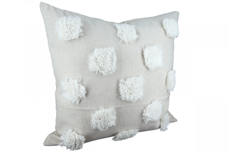 Set 2 fete de perne Yucca, Panza, Gri/Alb, 45x45 cm [6]