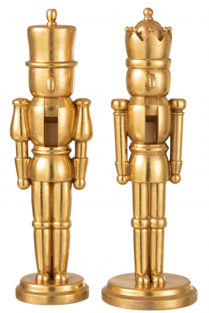 SALE % - Set 2 figurina Soldier, Rasina, Auriu, 12x12x47 cm