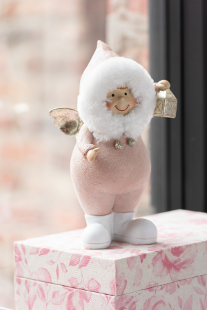 Set 2 figurine Angel Star And Lantern, Rasina, Roz, 13x9.5x22 cm [2]