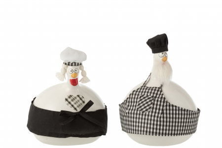 Primavara - Set 2 figurine asortate, Ceramica, Alb , 16x15.5x21 cm