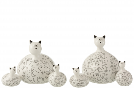 Set 2 figurine asortate, Ceramica, Alb , 16x15.5x21 cm [1]