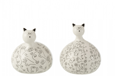 Primavara - Set 2 figurine asortate, Ceramica, Alb , 16x15.5x21 cm