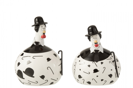 Primavara - Set 2 figurine asortate, Ceramica, Negru, 16x15.5x21 cm