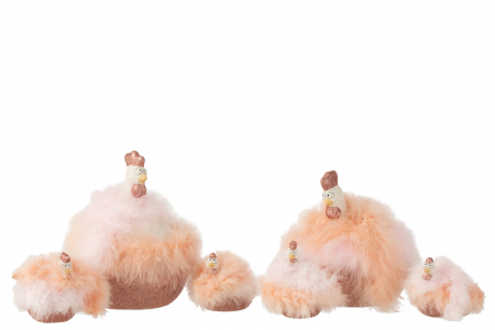 Set 2 figurine asortate, Ceramica, Roz, 16x15.5x21 cm [1]