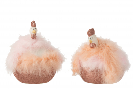 Primavara - Set 2 figurine asortate, Ceramica, Roz, 16x15.5x21 cm