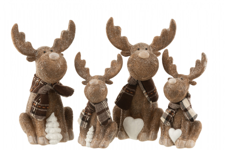 Set 2 figurine asortate, Compozit, Maro, 15x12x26 cm [1]