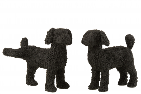 SALE % - Set 2 figurine asortate, Compozit, Negru, 22.5x13x22 cm