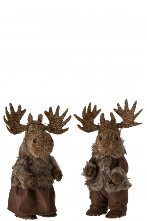 CADOURI - Set 2 figurine asortate, Rachita/Bambus, Maro, 18.5x19.5x42.5 cm