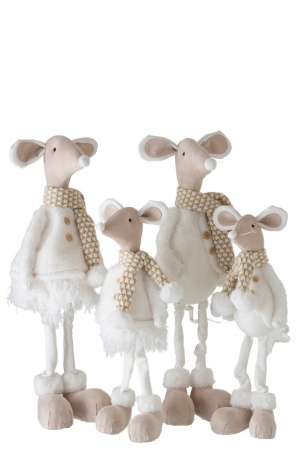 Set 2 figurine asortate, Textil, Alb , 25.5x28.5x63 cm [1]