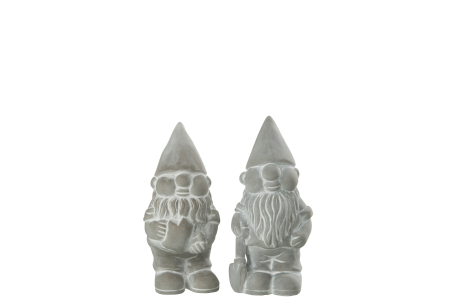 Primavara - Set 2 figurine, Ceramica, Gri, 10x8.5x19