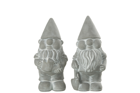 Primavara - Set 2 figurine, Ceramica, Gri, 14x13x26