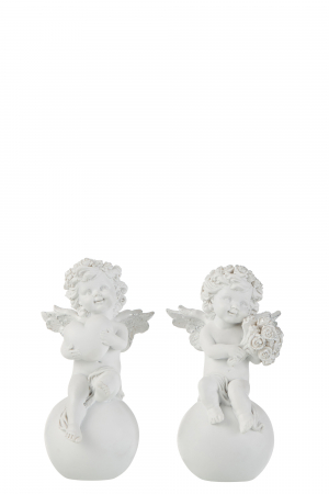 SALE % - Set 2 figurine, Compozit, Argintiu, 9x9x14