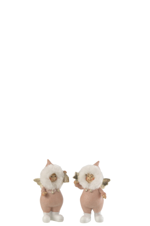 FIGURINE - Set 2 figurine, Compozit, Roz, 9.5x5x13.5