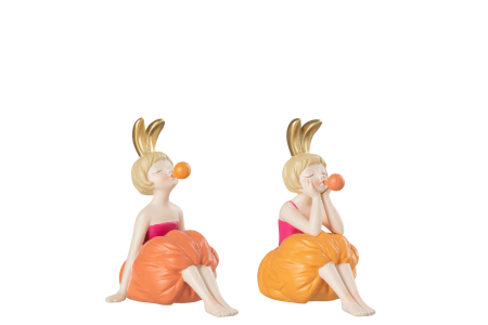 SALE % - Set 2 figurine, Material sintetic, Multicolor, 13x11x14.5