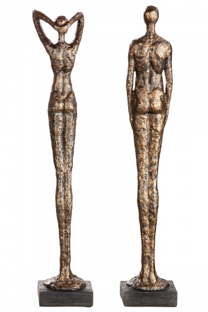 Set 2 figurine Millenium, Rasina, Auriu, 14x14x79 cm [2]