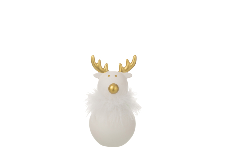 CADOURI - Set 2 figurine Moose, Ceramica, Multicolor, 8x7x15.5 cm