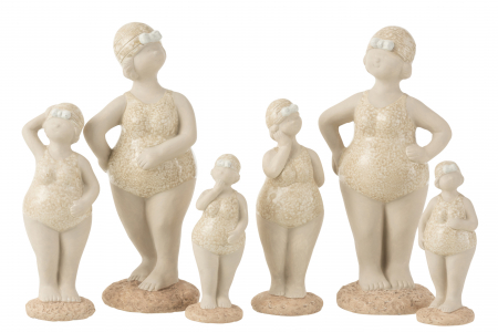Set 2 figurine Woman Bathing Suit, Ceramica, Bej, 22x8.5x25 cm [1]
