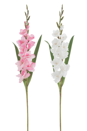 IN STOC - Set 2 flori artificiale, Plastic, Fuchsia, 12x12x102 cm