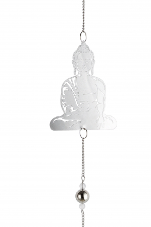 Set 2 ghirlande Buddha, Otel, Argintiu, 10x102x3 cm [5]