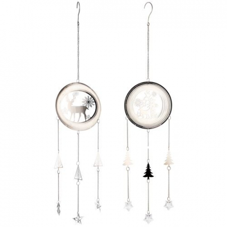 Set 2 ghirlande Dream Catcher, Otel, Argintiu, 0.5x18x80 cm [2]