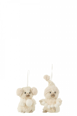 Accesorii - Set 2 ghirlande, Textil, Bej, 11x13x15