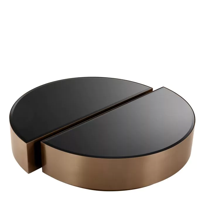 Măsuță de cafea, Astra finisaj cupru set de 2, Dims: L. 120 | W. 60.5 | H. 29  (CM) [4]