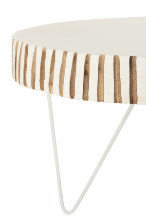 Set 2 masute cafea, Lemn, Alb , 48x48x36/43x43x30 [1]