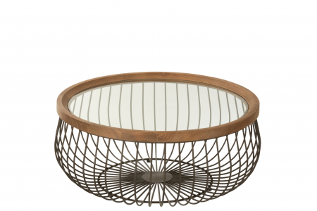 Set 2 masute cafea, Metal, Negru, 100x100x45 cm [5]