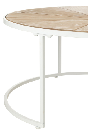 Set 2 masute laterale, Sticla, Alb , 91x91x41 [1]