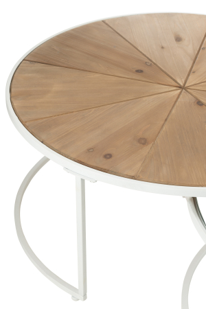 Set 2 masute laterale, Sticla, Alb , 91x91x41 [2]