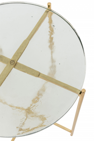 Set 2 masute Obi, Metal, Auriu, 50x50x58 cm [1]
