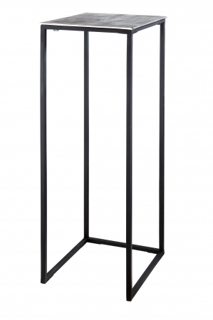 Set 2 masute Quadro, Aluminiu/Metal, Negru/Argintiu, 30x97x30 cm [2]