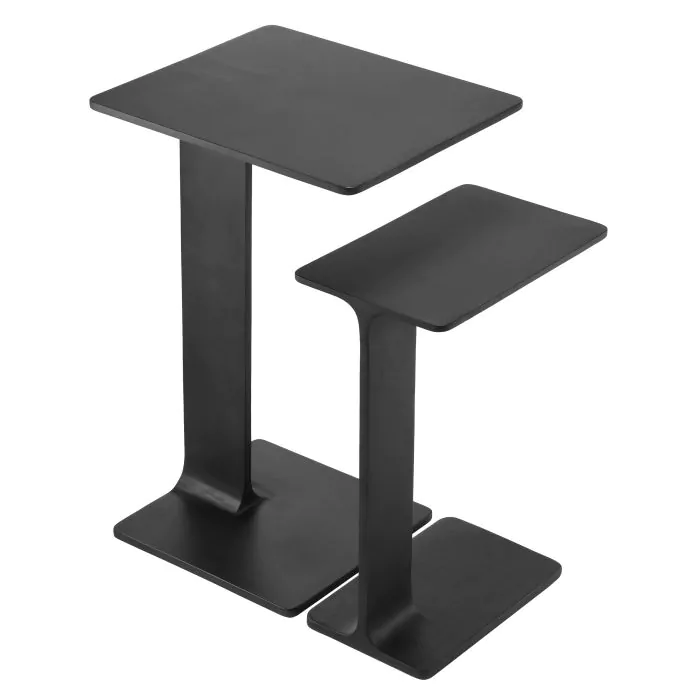 Set de 2 măsuțe laterale Smart, finisaj negru [1]