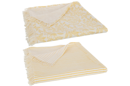 Set 2 paturi, Textil, Galben, 273x134x0.5 [1]