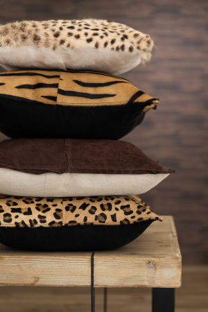 SALE % - Set 2 perne, Piele sintetica, Maro, 45x45x8
