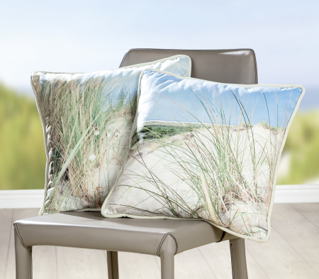IN STOC - Set 2 perne Sand Dune, panza, multicolor, 45x45x14 cm