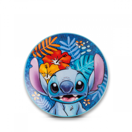 SALE % - Set 2 piese, Farfurie, Stitch, Porțelan, albastru, PU 3, D. 19 cm