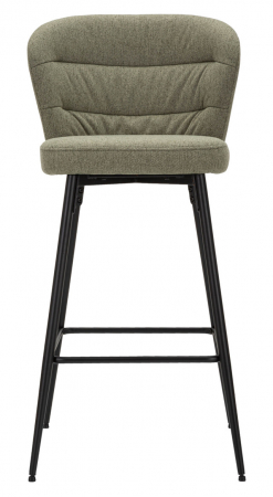 Set 2 scaune de bar Losanna, Lemn/Metal/Fibre sintetice, Verde/Negru, 108x52x59 cm [2]