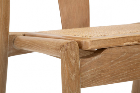Set 2 scaune Japan -B-, ASH WOOD AND RATTAN, Maro, 76x56x53 cm [16]