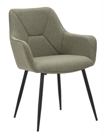 SALE % - Set 2 scaune Vicenza, Lemn/Metal/Fibre sintetice, Verde/Negru, 85.5x58x63 cm