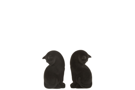 IN STOC - Set 2 suporturi carti, Compozit, Negru, 18.5x7.5x16