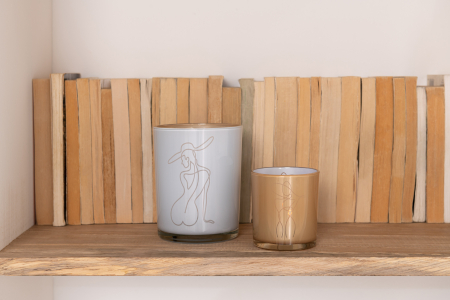 SALE % - Set 2 suporturi lumanari, Sticla, Multicolor, 10x10x12.5