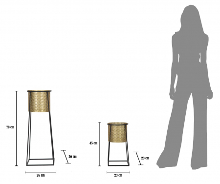 Set 2 suporturi pentru flori COUPLE (cm) Ø 26X70-23X45 [8]